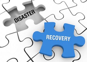 Jigsaw pieces labelled disaster and recovery